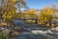 Arkansas River Old Trestle Bridge Royalty Free Stock Photo