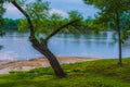 Arkansas Riverfront along Fort Smith Riverwalk Royalty Free Stock Photo