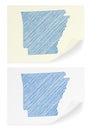 Arkansas scribble map