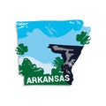 Arkansas state. Vector illustration decorative design
