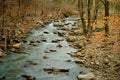 Arkansas Stream in Winter through the woods Royalty Free Stock Photo