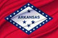Arkansas waving flag illustration.