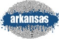 Arkansas word cloud design