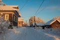 Arkhangelsk region. Winter in the vicinity of the village Levkovka Royalty Free Stock Photo