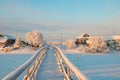 Arkhangelsk region. Winter in the vicinity of the village Levkovka Royalty Free Stock Photo