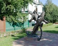 ARKHANGELSK, RUSSIA - July, 29, 2023: statue of Stepan Pisakhov on Chumbarov-Luchinsky street Royalty Free Stock Photo