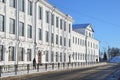 Arkhangelsk, Russia, February, 20, 2018. 4 secondary school opened in 1911 in honor of the 100th anniversary of M. V. Lomonosov