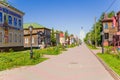 Arkhangelsk, Russia. View Avenue Chumbarova-Lucinschi Royalty Free Stock Photo