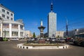 Arkhangelsk, Russia. Zero Milestone Monument near the central post office