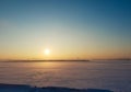 Arkhangelsk. Sunny winter day. January. Railway bridge