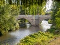 ArlanzÃÂ³n river and the Santa Maria bridge - Burgos