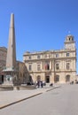 Arles Obelisk and town hall at Place de la RÃÂ©publique, France