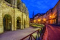 Arles Old Town and roman amphitheatre, Provence, France Royalty Free Stock Photo