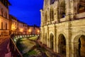 Arles Old Town and roman amphitheatre, Provence, France Royalty Free Stock Photo