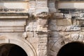 Arles, Provence, France, Detail of the Arena, an amphitheatre in roman style Royalty Free Stock Photo