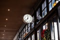 Arles, Provence, France, Interior design of a cafe in Art Nouveau style with a white clock