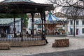 Arles, Provence, France, Old carrousel in a city park in old town