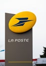 Arles, Provence, France, Sign of the French postal services at a parcel sorting facility