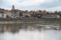 Arles, Provence, France, View over the old village historical buildings as seen from the banks of the River Rhone