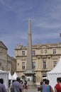Arles, 9th september: Obelisk Monument from Place de la Republique Square in Arles, France