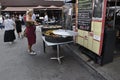 Arles, 9th september: Restaurant food preparing stand from Arles, France