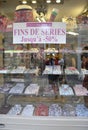 Arles, 9th september: Shirts Shop window design Downtown in Arles, France Royalty Free Stock Photo