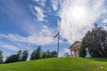 Arlington House with Stars and Stripes at Half Mast - Arlington, USA Royalty Free Stock Photo