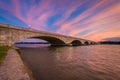 The Arlington Memorial Bridge and Potomac River at sunset, in Washington, DC Royalty Free Stock Photo
