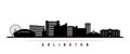 Arlington skyline horizontal banner. Royalty Free Stock Photo
