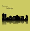 Arlington, Texas ( city silhouette ) Royalty Free Stock Photo