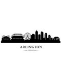 Arlington Texas skyline with city silhouette Royalty Free Stock Photo