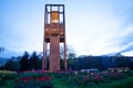 Netherlands Carillon monument near to Arlington National Cemetery with 50 bells on the tower during evening