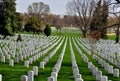 Arlington, VA: Military Graves at Arlington Nat'l Cemetery Royalty Free Stock Photo