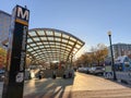 Outside the Clarendon Metro station, part of the DC Metro Wmata