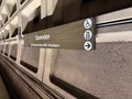 Sign for the Clarendon Metro station, part of the DC Metro Wmata