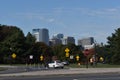 Skyline as Seen from the Entrance to the George Washington Memorial Parkway Royalty Free Stock Photo