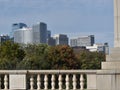 Arlington Skyline as Seen from the Memorial Bridge on a Sunny Fall Afternoon Royalty Free Stock Photo