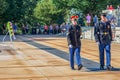 Changing of the guard at the Tomb of the Unknown Soldier at Arlington National Cemetery Royalty Free Stock Photo