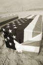 Arlington West Coffin Sepia Royalty Free Stock Photo