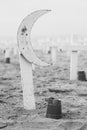 Arlington West Crescent Marker BW Royalty Free Stock Photo