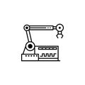 arm, automated, factory, future, robotic icon. Element of future pack for mobile concept and web apps icon. Thin line icon for