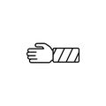 arm, break, bone, gypsum icon. Simple thin line, outline of Bone injury icons for UI and UX, website or mobile application