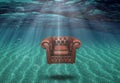 Arm chair underwater Royalty Free Stock Photo