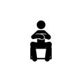 arm, chair, man icon. Element of man is sitting icon for mobile concept and web apps. Detailed arm, chair, man icon can be used fo Royalty Free Stock Photo