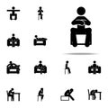 arm, chair, man icon. Man Sitting On icons universal set for web and mobile Royalty Free Stock Photo