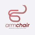 Arm Chair Modern Home Furniture Logo Royalty Free Stock Photo