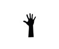 Arm hand human thumb symbol body part icon