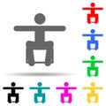 Arm, hand, man, open multi color style icon. Simple glyph, flat  of man sitting on icons for ui and ux, website or mobile Royalty Free Stock Photo