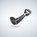 Arm muscule icon. Flat illustration of arm muscule icon