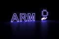 ARM neon concept self illumination background
